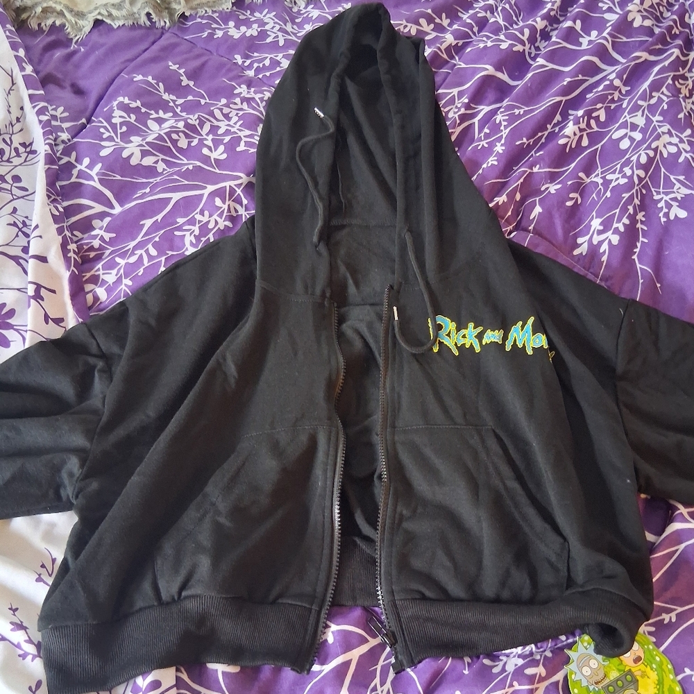ROMWE Black Graphic Hoodie for Kids